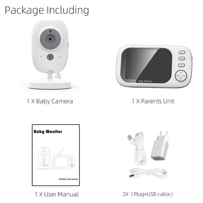 Ready 3.5 Inch Wireless Baby Monitor Smart Video Camera Night Vision Temperature Detection Two Way Audio Intercom Home Safety Na