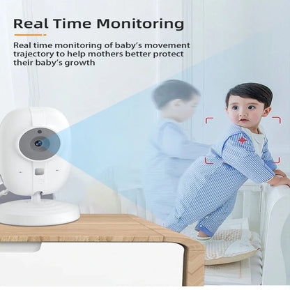 Ready 3.5 Inch Wireless Baby Monitor Smart Video Camera Night Vision Temperature Detection Two Way Audio Intercom Home Safety Na