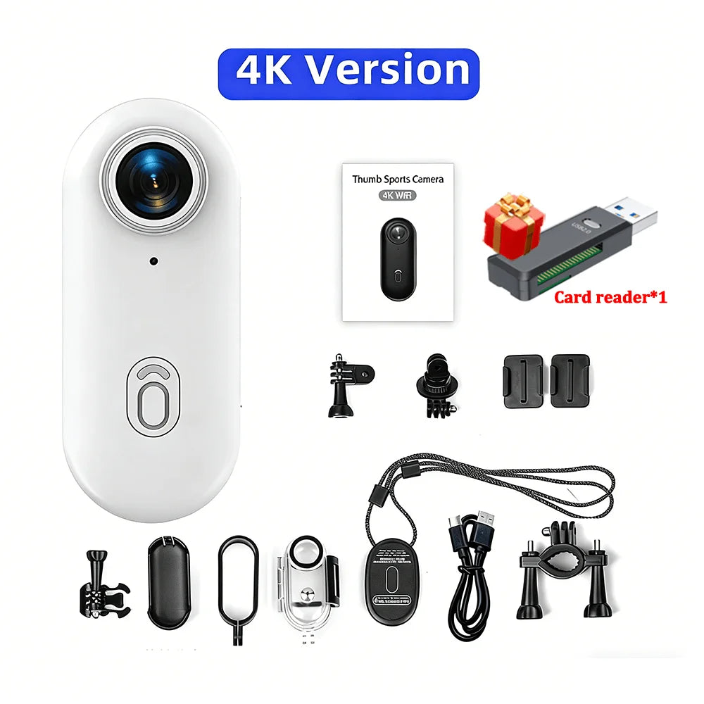 Mini 4K Pocket Magnetic POV Vlog Cam Portable Body Chest Recorder Wireless WiFi Waterproof Action Camera Helmet Bicycle Sports