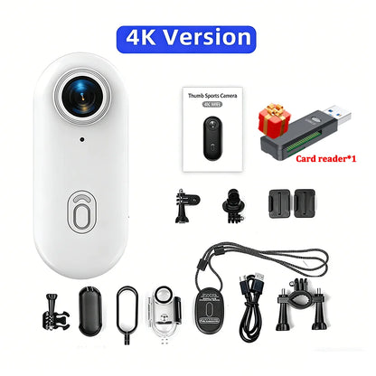 Mini 4K Pocket Magnetic POV Vlog Cam Portable Body Chest Recorder Wireless WiFi Waterproof Action Camera Helmet Bicycle Sports