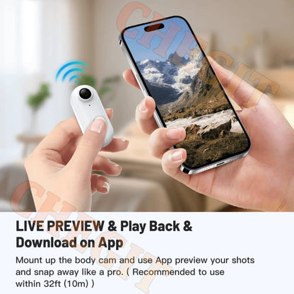 Mini 4K Pocket Magnetic POV Vlog Cam Portable Body Chest Recorder Wireless WiFi Waterproof Action Camera Helmet Bicycle Sports