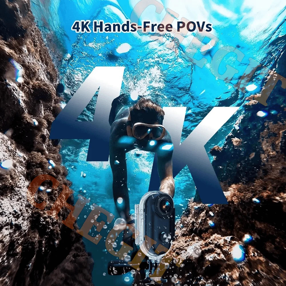 Mini 4K Pocket Magnetic POV Vlog Cam Portable Body Chest Recorder Wireless WiFi Waterproof Action Camera Helmet Bicycle Sports