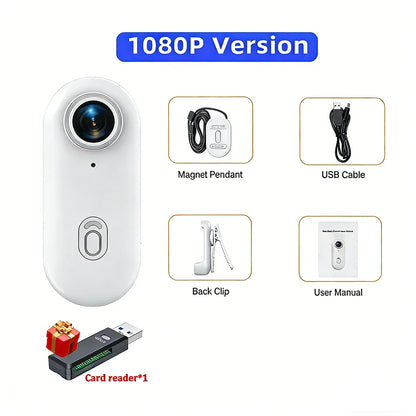 Mini 4K Pocket Magnetic POV Vlog Cam Portable Body Chest Recorder Wireless WiFi Waterproof Action Camera Helmet Bicycle Sports