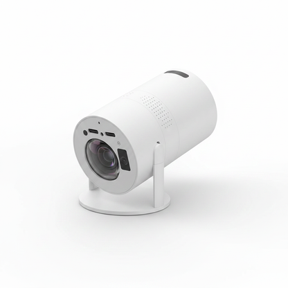 Salange P300 mini portable projector on white background